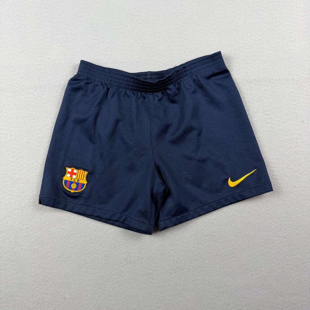 Nike FC Barcelona Youth Soccer Shorts Navy 4-5 Years